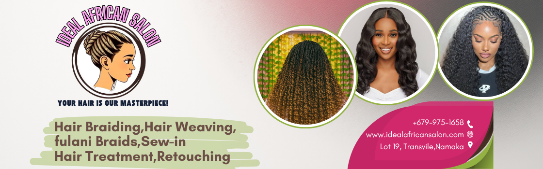 Ideal African Salon Nadi Fiji — Hair Braiding, Wigs, Weaving, Fulani Braids, Sew-in, Hair Treatment