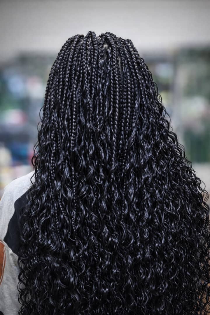 Boho Black Full Braids — Ideal African Salon Nadi Fiji