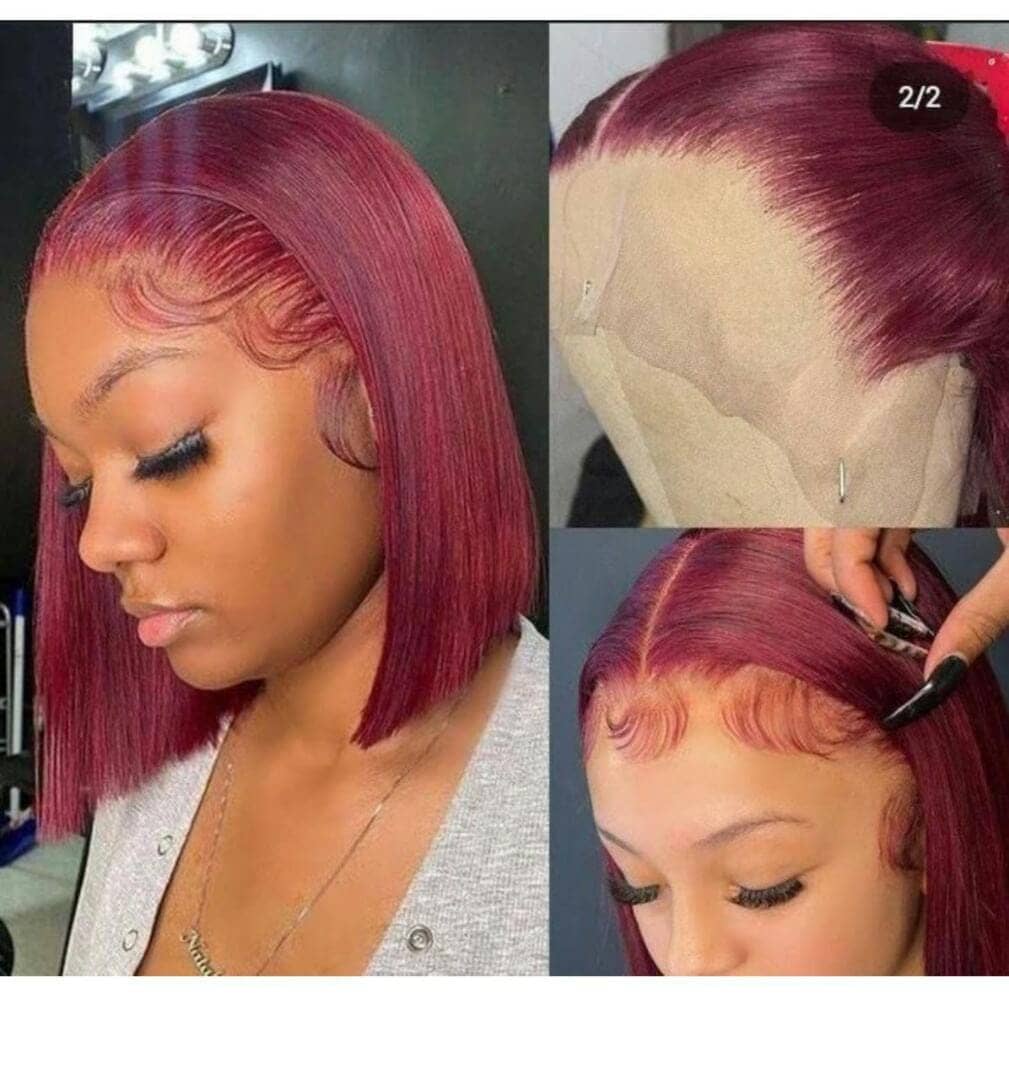 Short Coloured Human Hair Wig Nadi Fiji