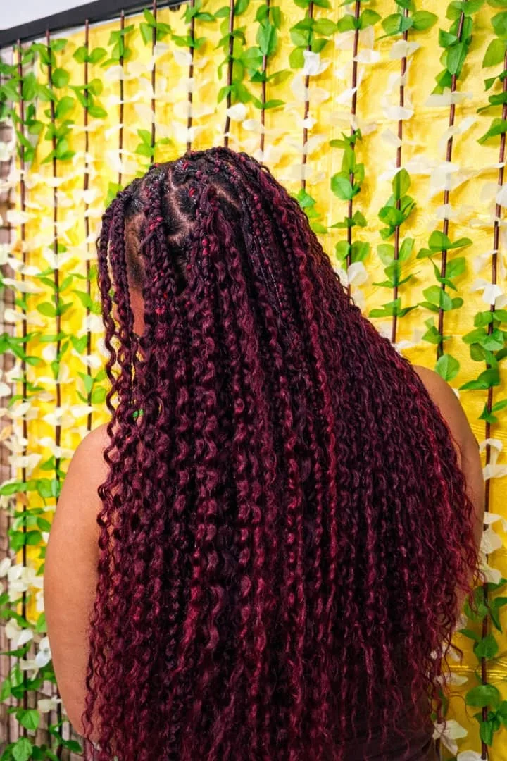 Bold BOHO Colour braids by Ideal African Salon in Nadi