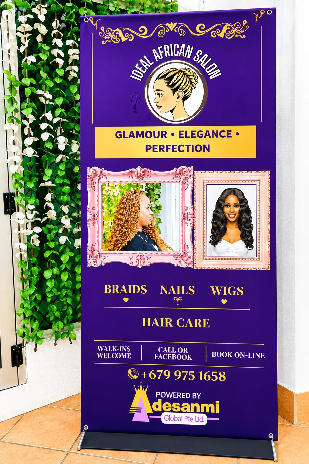 Ideal African Salon welcome display in Namaka, Nadi